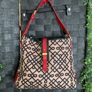 Spartina 449 red and tan shoulder bag like new condition.